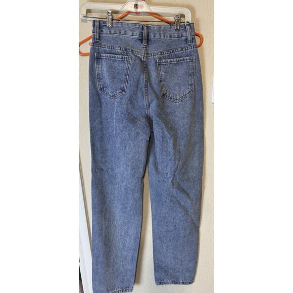 SHEIN Women's Denim Distressed Jeans Size 25/XS High Rise Torn Knees Ripped - Picture 5 of 8